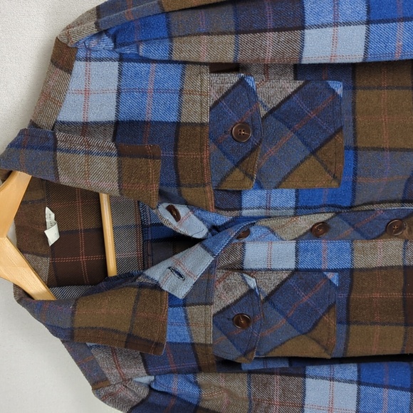 Vintage Style Women's Heavy Flannel Crop Utility Jacket Size XL - Picture 2 of 4